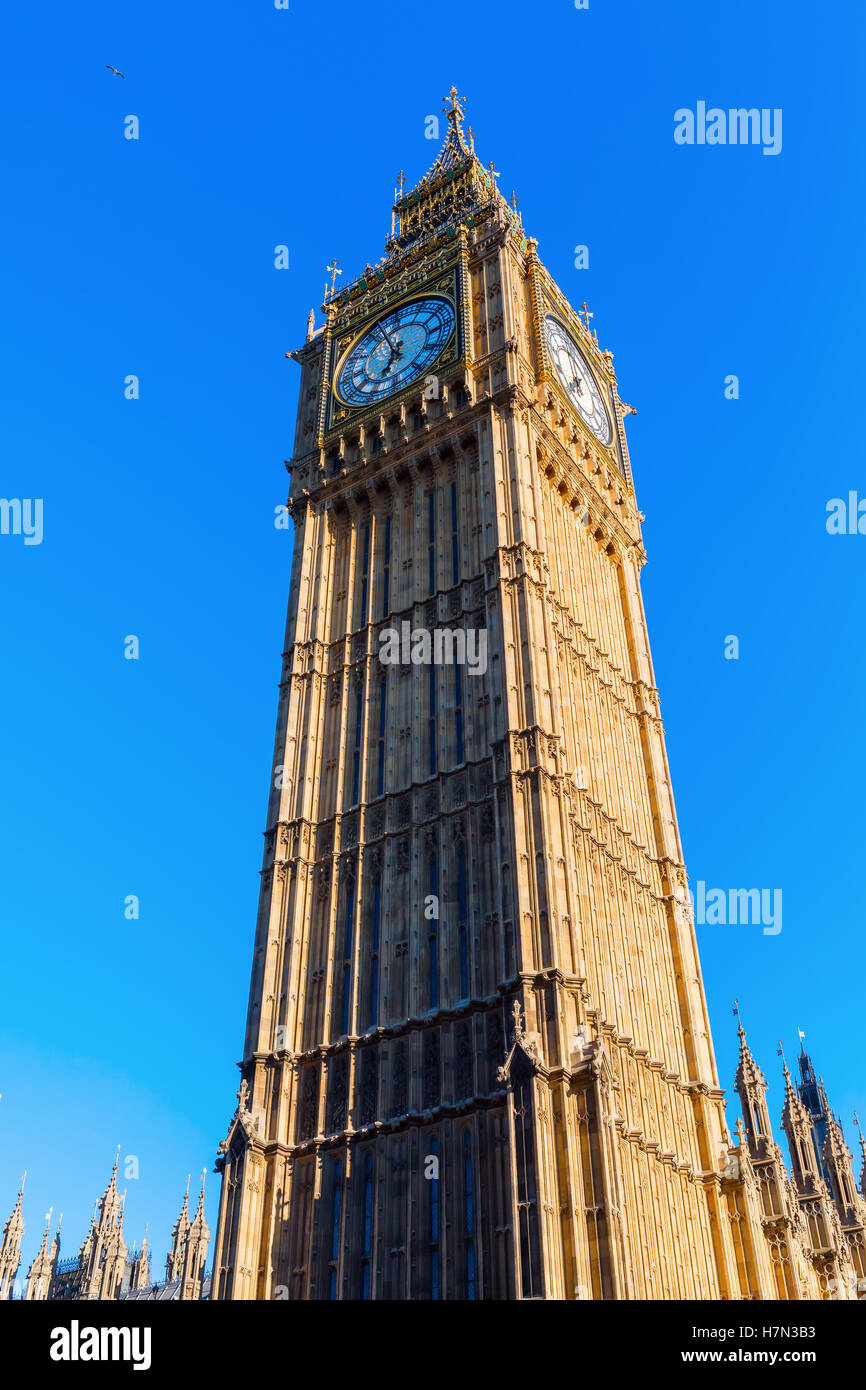 famous clock tower called Big Ben in London, UK Stock Photo Alamy