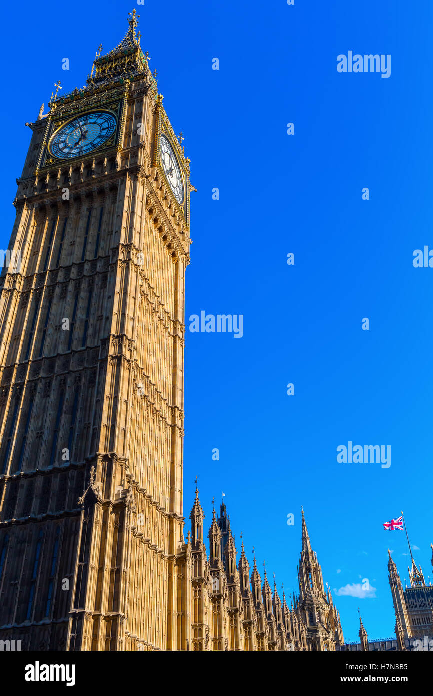 famous clock tower called Big Ben in London, UK Stock Photo Alamy