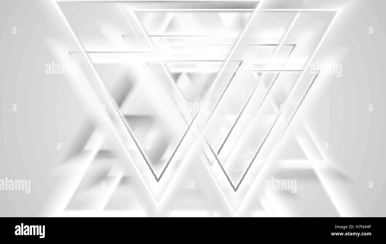 Shiny grey smooth triangles tech background. Vector illustration Stock ...