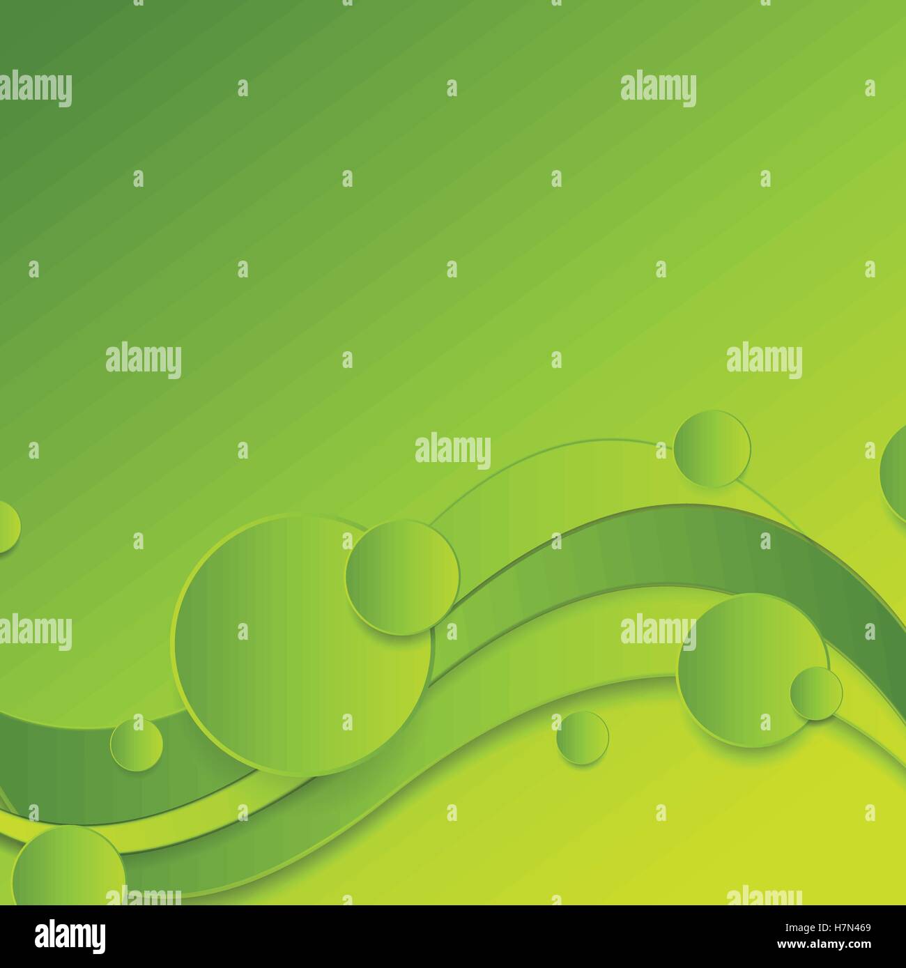 Abstract green wavy corporate tech background. Vector graphic design ...