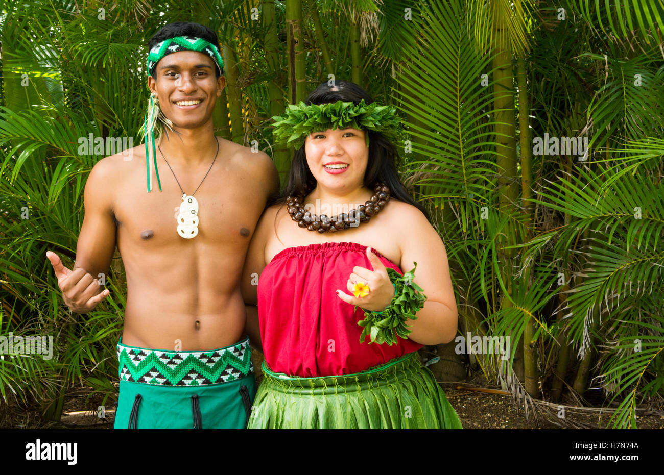 Polynesian in polynesian cultural center hi-res stock photography