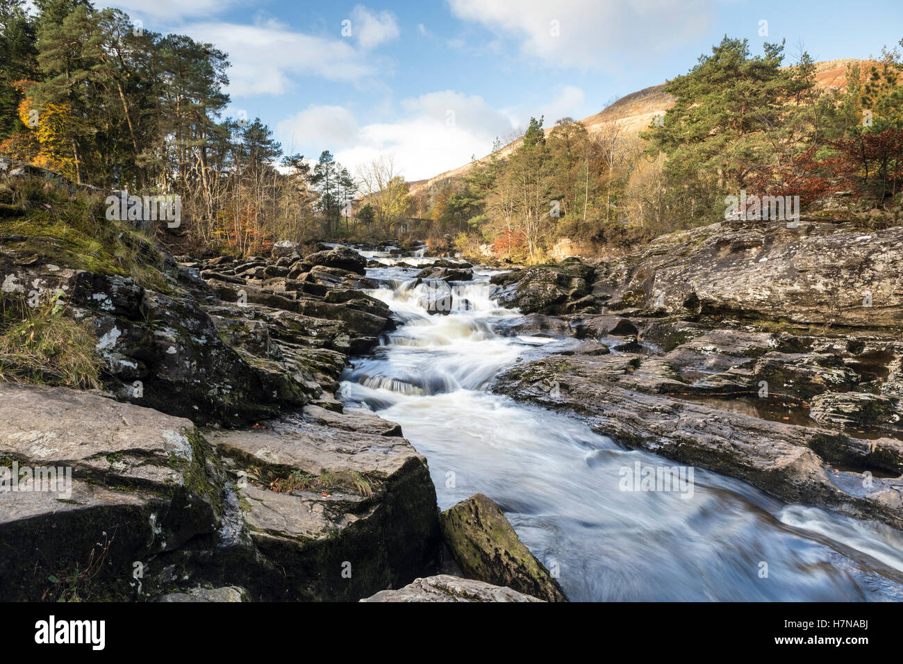 The Falls of Dochart at Killin, Scotland Stock Photo