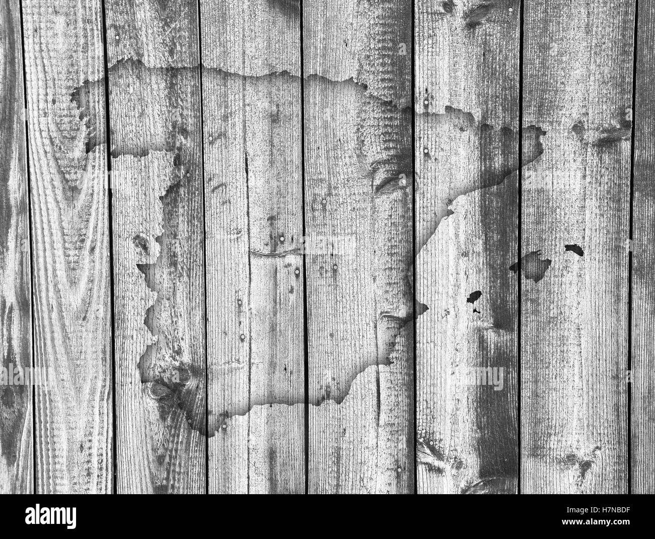 Map of Spain on weathered wood Stock Photo Alamy