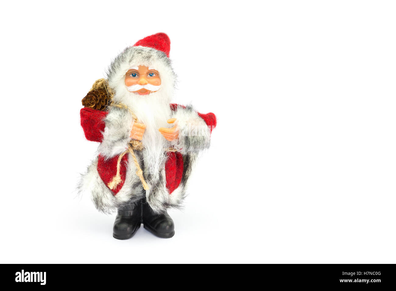 Santa Claus christmas figurine isolated on white background Stock Photo