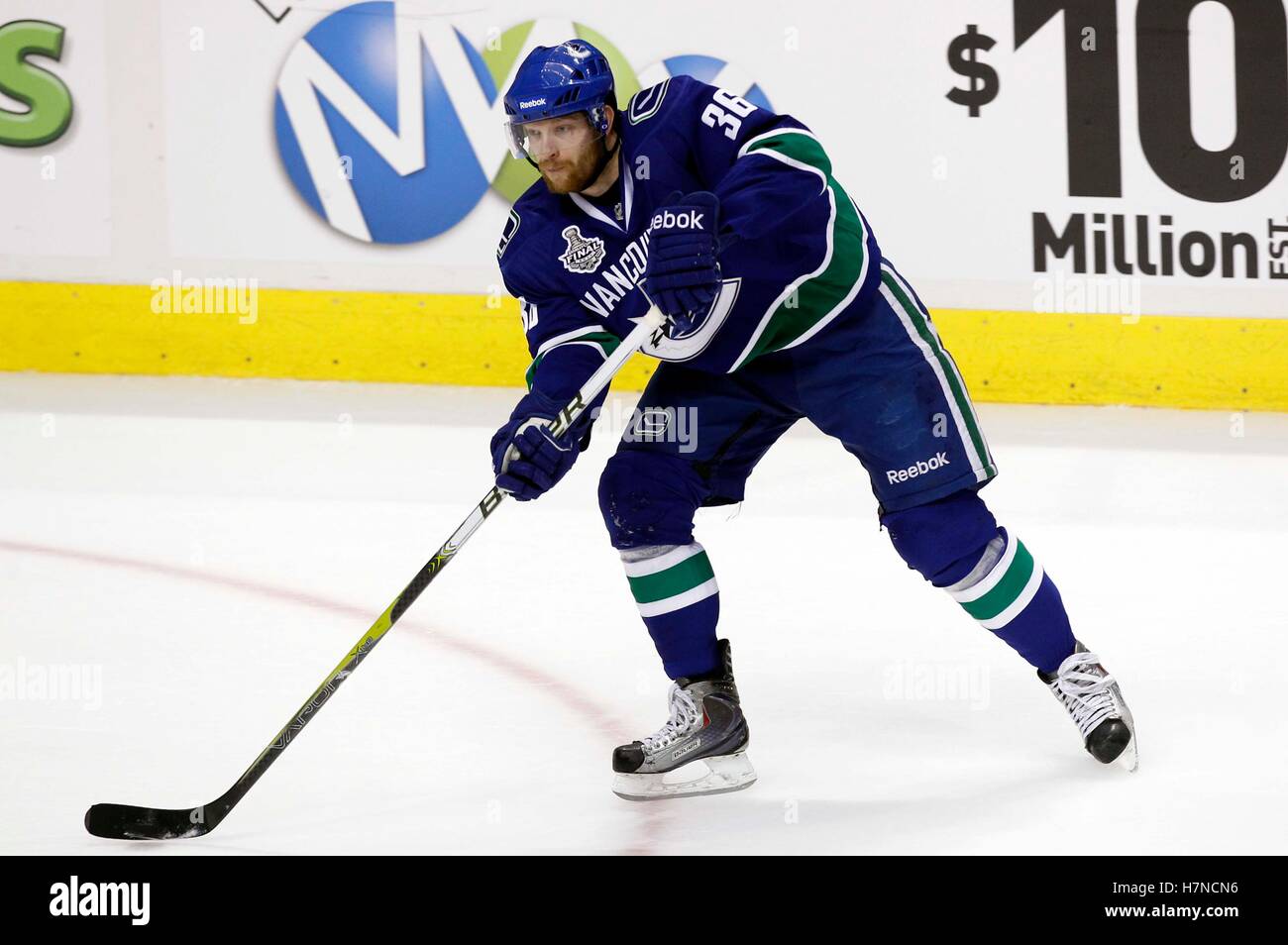 June 1, 2011; Vancouver, BC, CANADA; Vancouver Canucks center Ryan Kesler  (17) during game one of the 2011 Stanley Cup Finals against the Boston  Bruins at Rogers Arena. The Canucks won 1-0 Stock Photo - Alamy