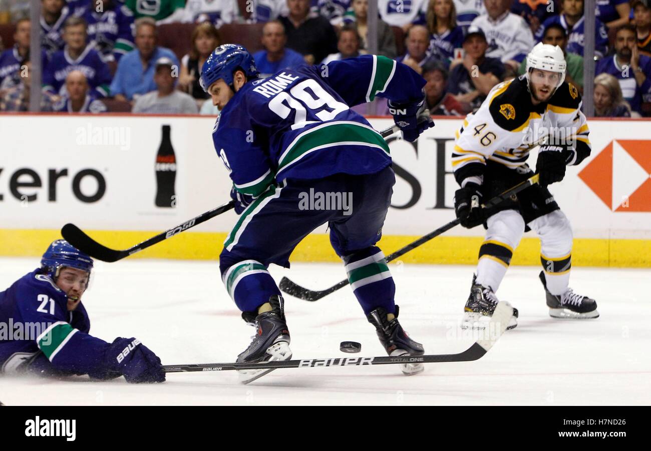 June 4, 2011; Vancouver, BC, CANADA; Vancouver Canucks defenseman Aaron ...