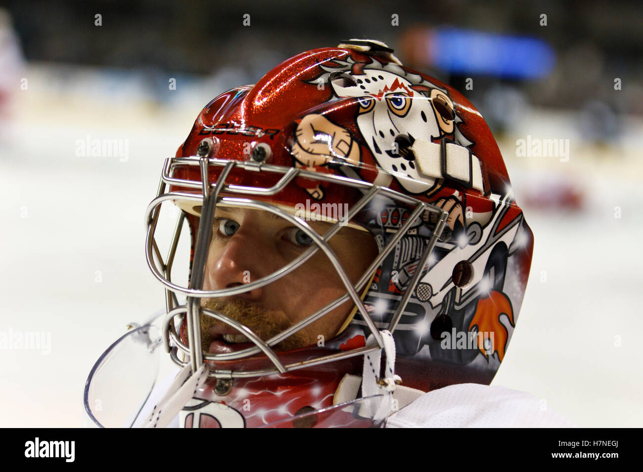 Ty Conklin  Goalie mask, Red wings hockey, Detroit red wings