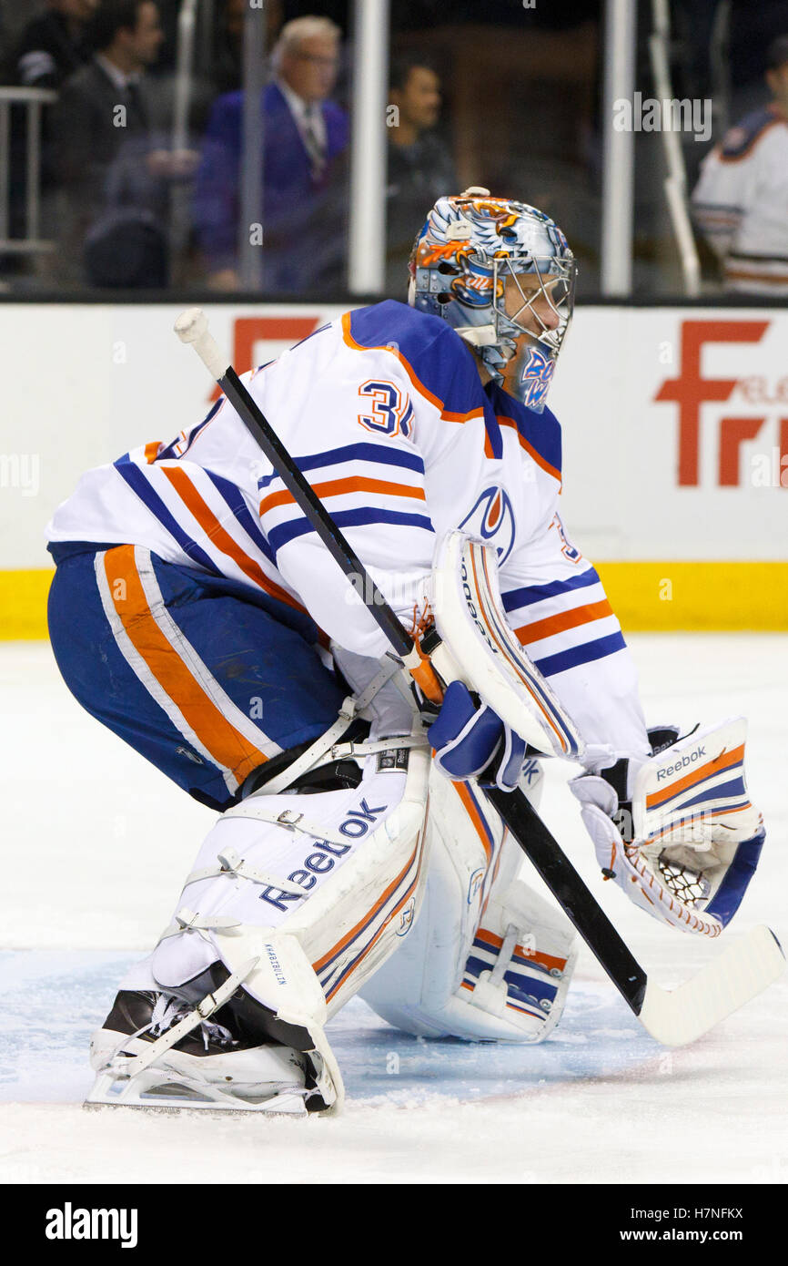 Dec 17, 2011; San Jose, CA, USA; Edmonton Oilers goalie Nikolai ...