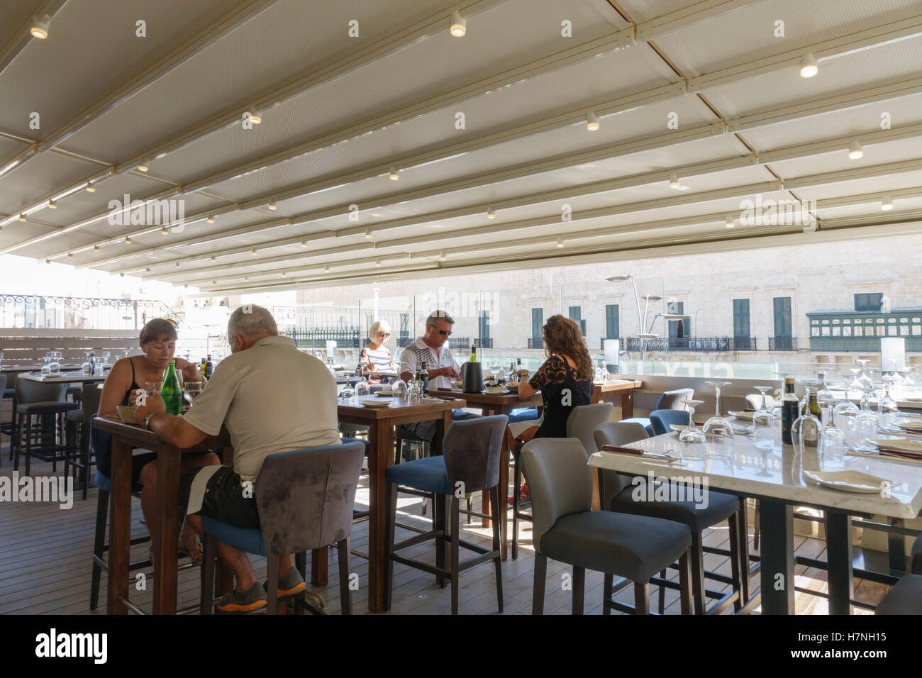 Valletta, walled capital city port of Malta. The City Lounge Steak