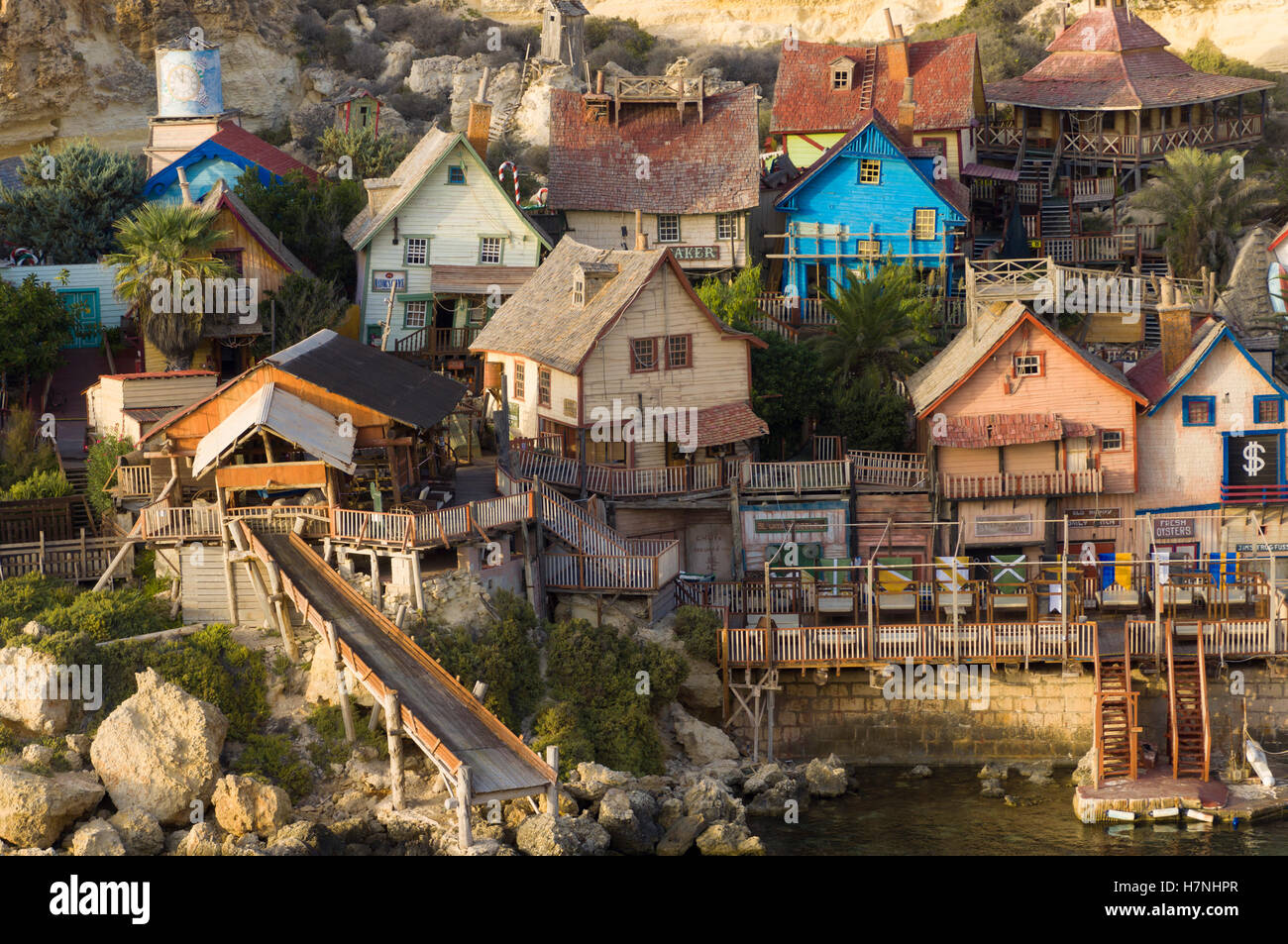Popeye Set Malta's popeye village hi-res stock photography and images - Alamy