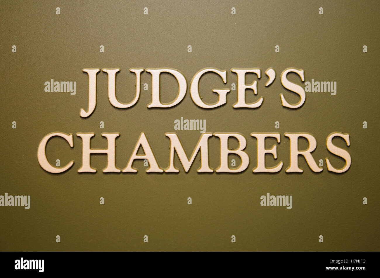 Judge's Chambers sign Stock Photo