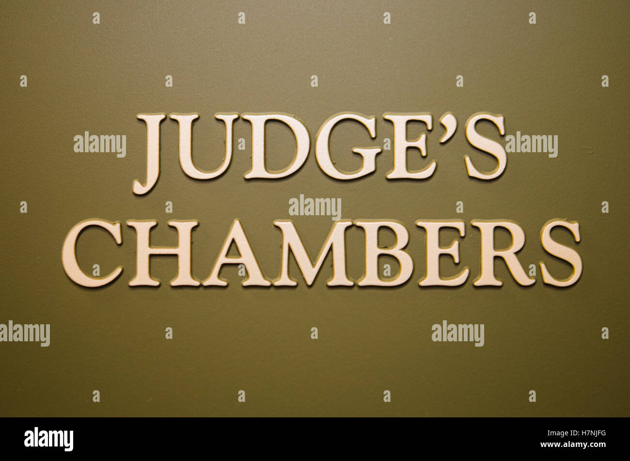 Judge's Chambers sign Stock Photo Alamy