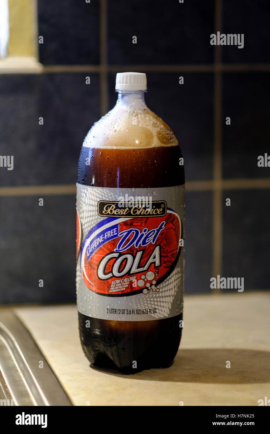 frozen water bottle for hiking partially thawed. bottle shape keeps ice  from floating Stock Photo - Alamy