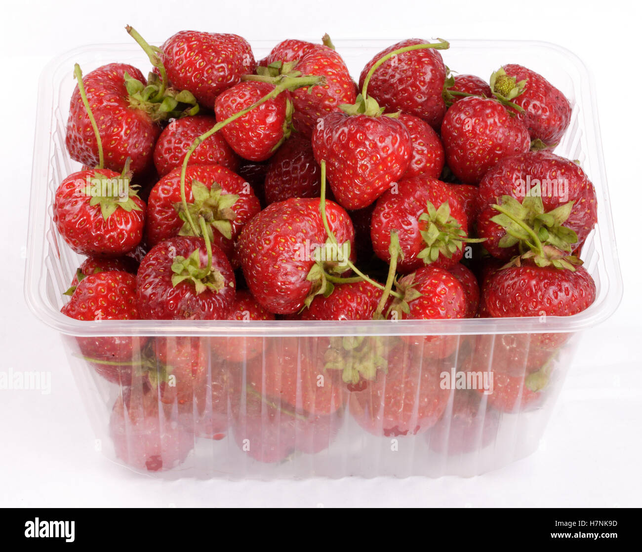 many Strawberry in plastic container Stock Photo Alamy
