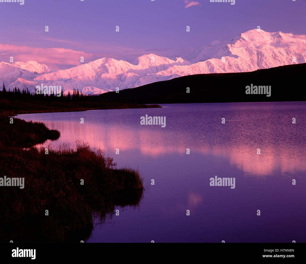 Wonder Lake, Denali National Park and Preserve, Alaska Stock Photo Alamy