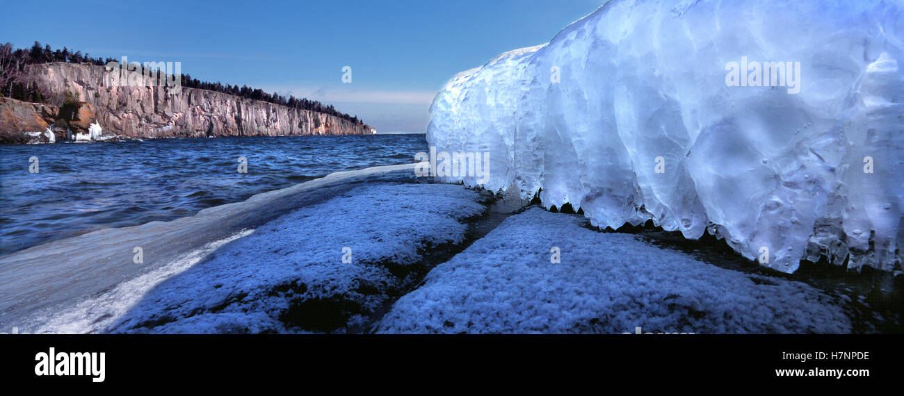 Shovel Point with ice, Lake Superior, Minnesota Stock Photo Alamy