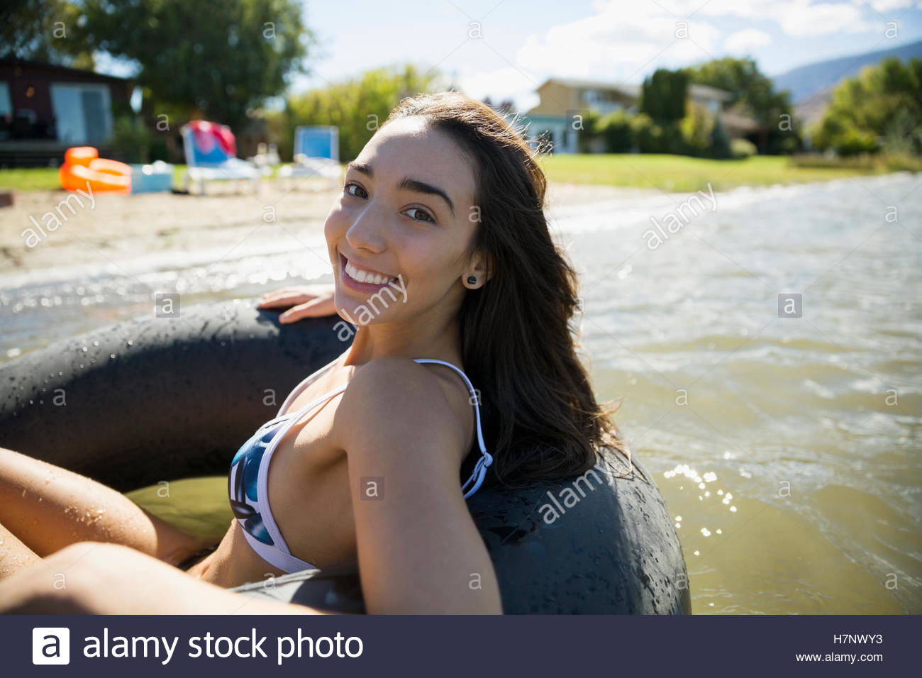 Teenage girl in bikini posing hi-res stock photography and images - Alamy