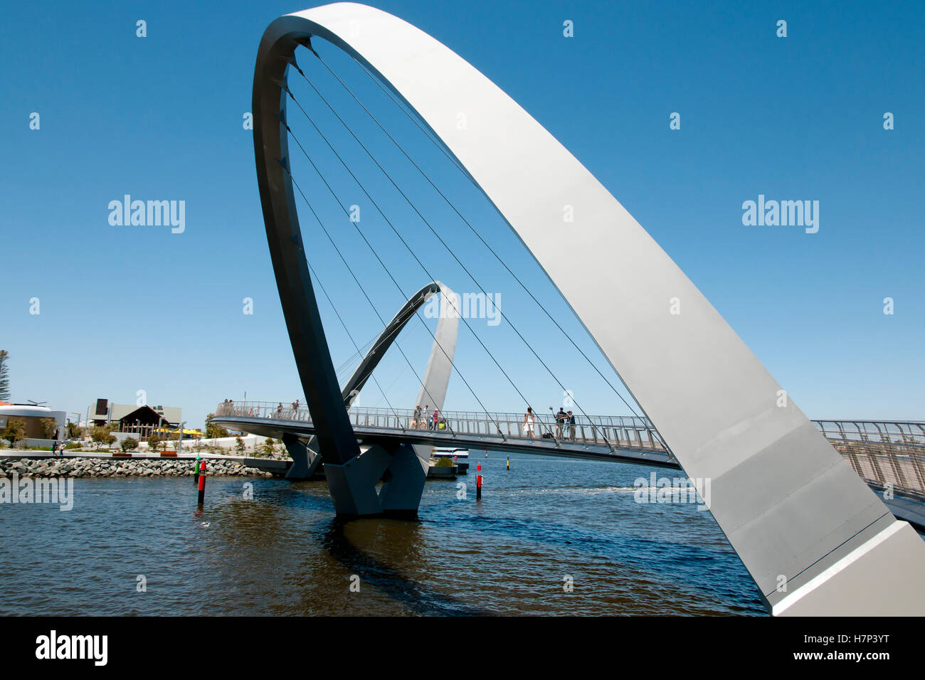 Elizabeth Quay Bridge Perth Australia Stock Photo Alamy