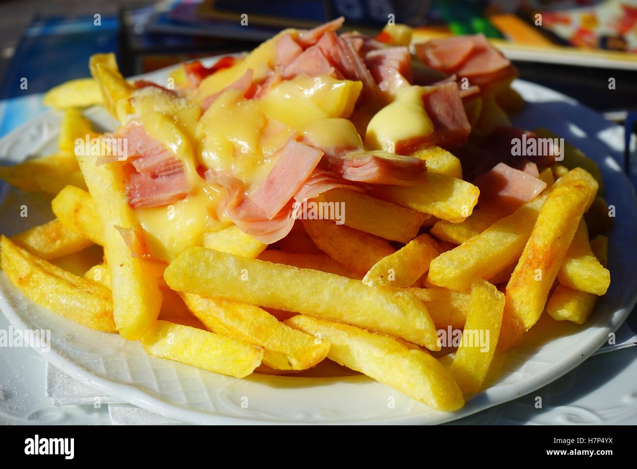 A French Fries and Bacon Stock Photo Alamy