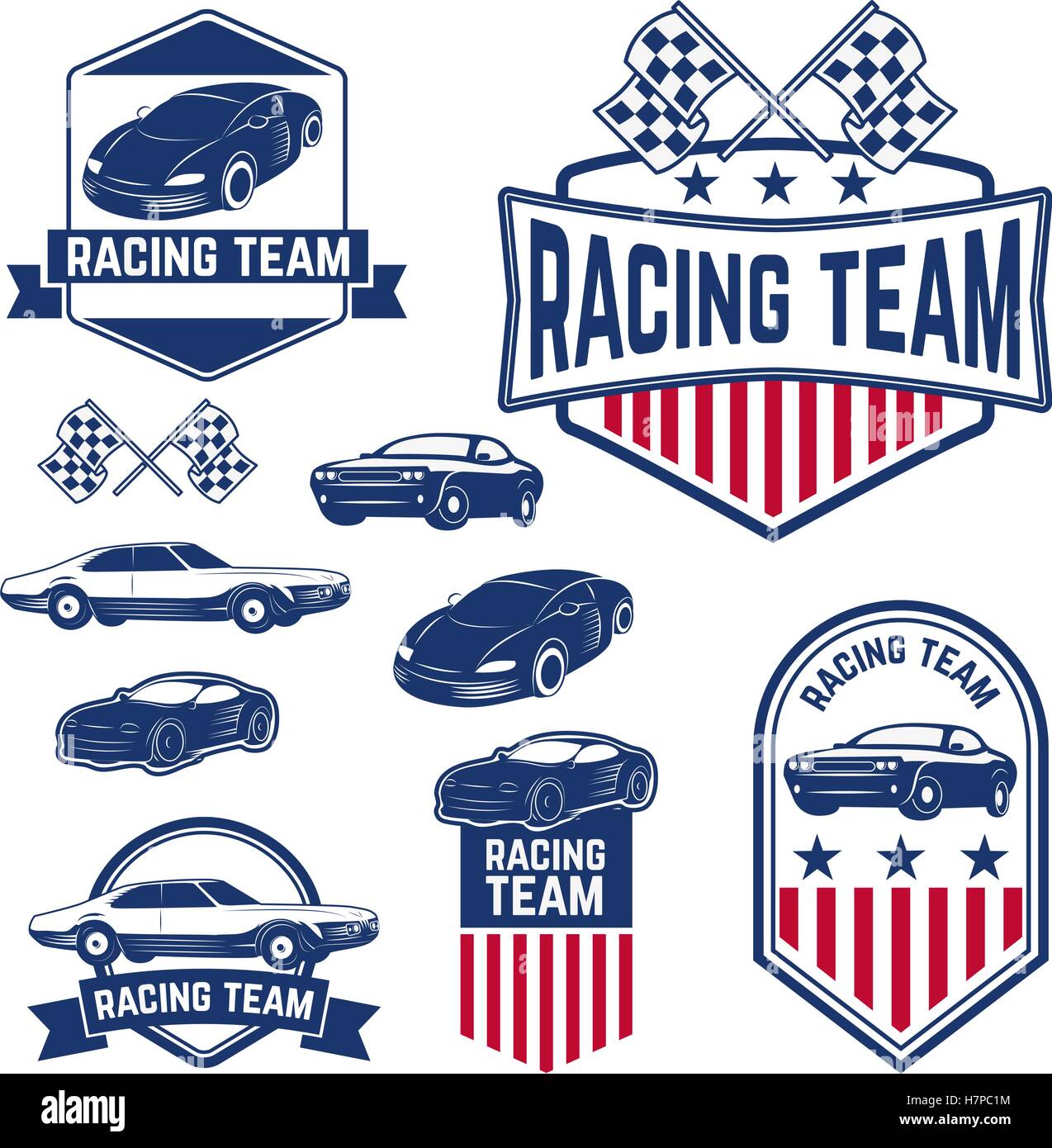 racing team Stock Vector