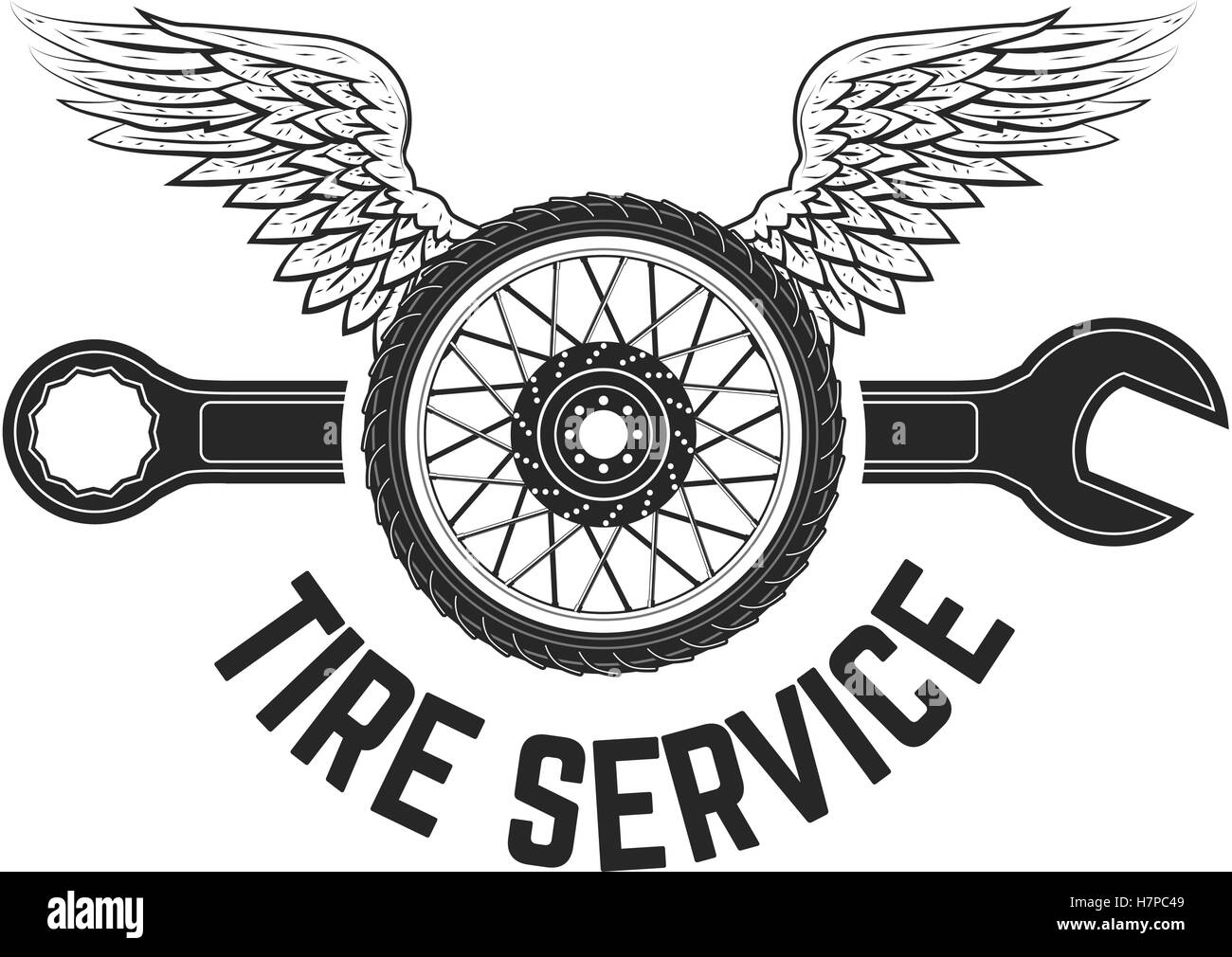 tire service Stock Vector