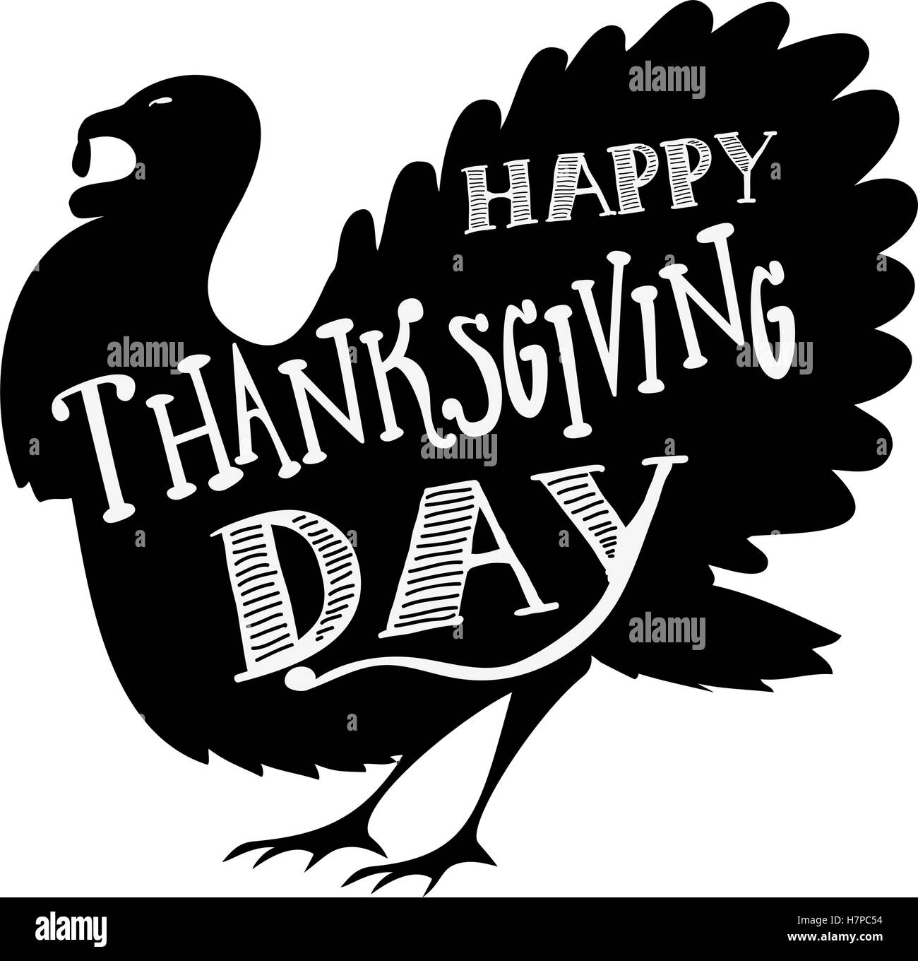 Thanksgiving turkey cartoon Black and White Stock Photos & Images - Alamy