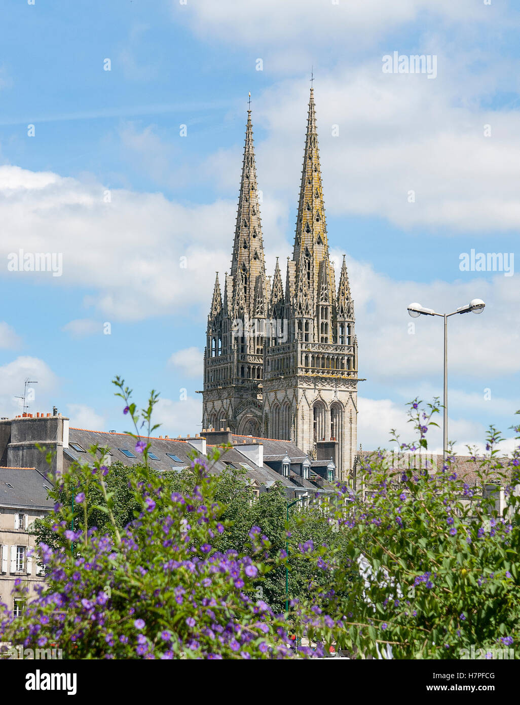 Scenery at Quimper, a commune and capital of the Finistere department of Brittany in northwestern France. Stock Photo