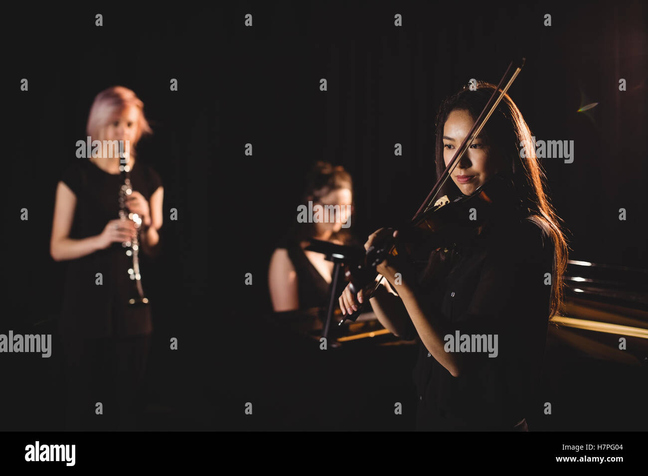 Women playing various instrument Stock Photo Alamy