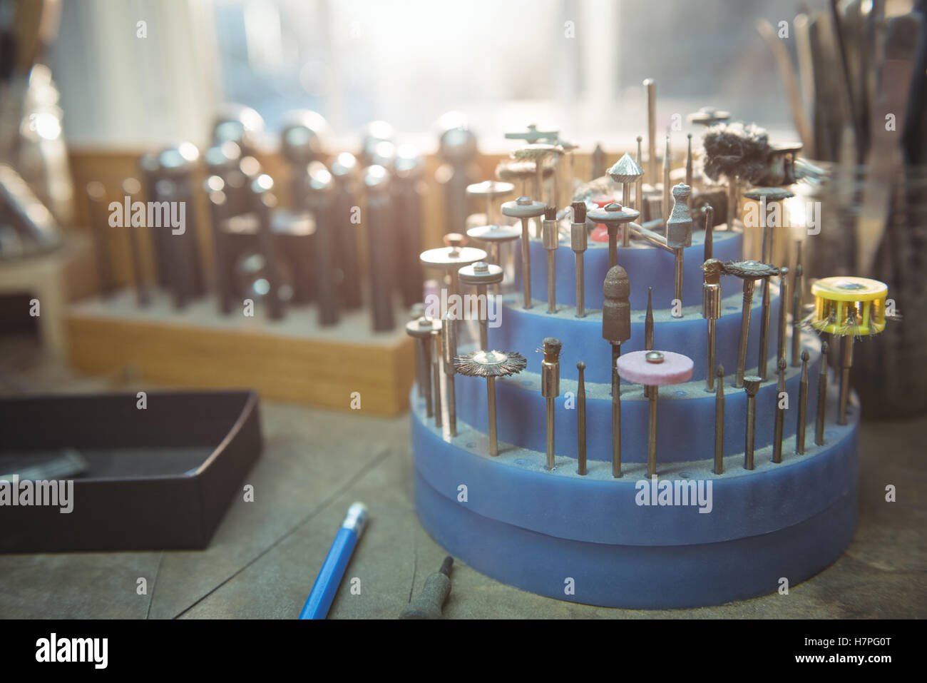 Various tools and equipments on display Stock Photo Alamy