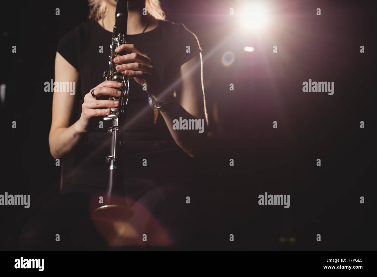 Midsection of female student playing Stock Photo Alamy