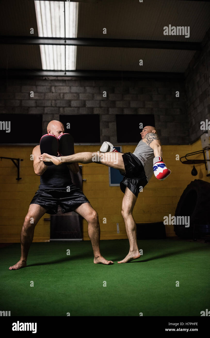 Boxing Practicing Images Boxers practicing boxing in the fitness studio Stock Photo - Alamy