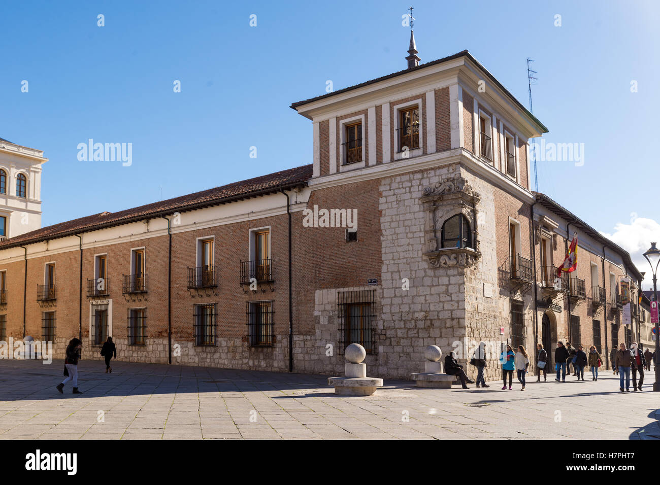 VALLADOLID, SPAIN - NOVEMBER 7, 2016: Valladolid Pimentel Palace. Birthplace of King Philip II. Example of palatial architecture Stock Photo