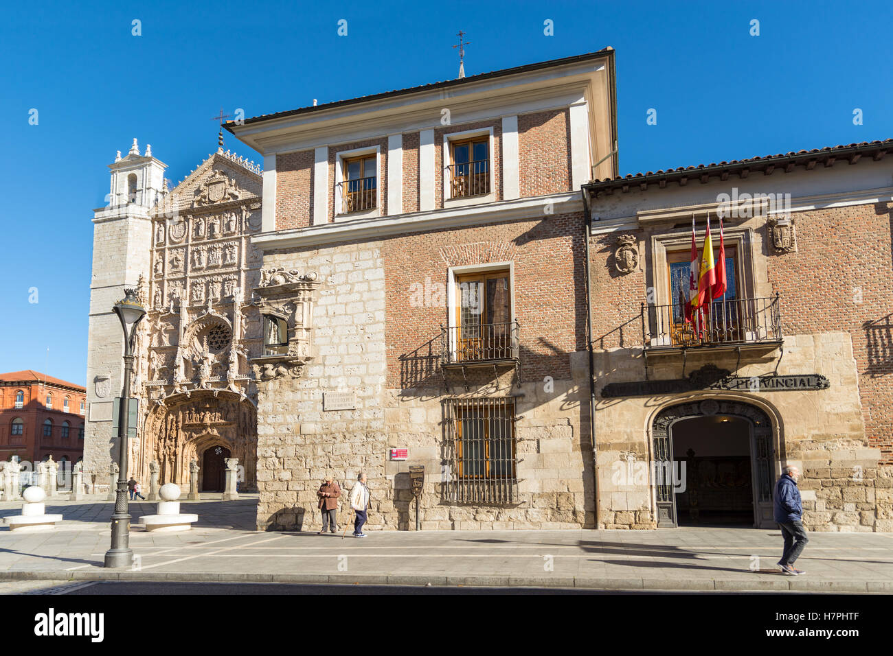 VALLADOLID, SPAIN - NOVEMBER 7, 2016: Valladolid Pimentel Palace. Birthplace of King Philip II. Example of palatial architecture Stock Photo