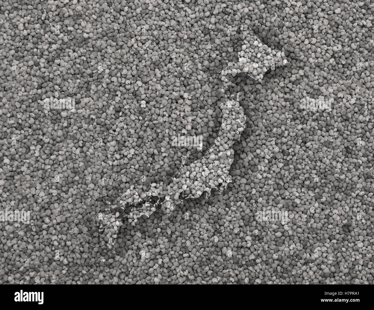 Map of Japan on poppy seeds Stock Photo Alamy