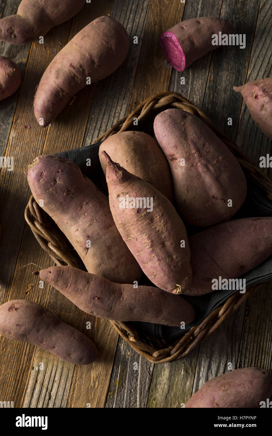 Raw Organic Purple Sweet Potatoes Ready to Eat Stock Photo Alamy