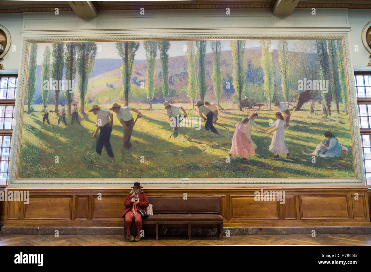 'Été' (Summer) by Henri Martin, 1860-1945, Salle Henri-Martin, Capitole, town Hall, Toulouse, Haute-Garonne, Occitanie, France, see also H8GGK5 Stock Photo
