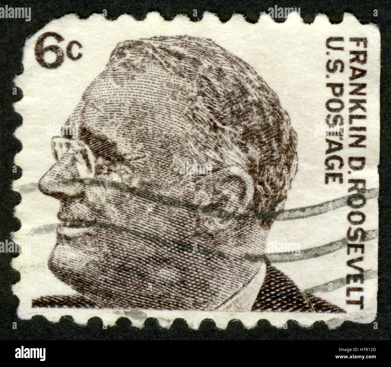 US postage stamp,Franklin Delano Roosevelt, 32nd US president Stock