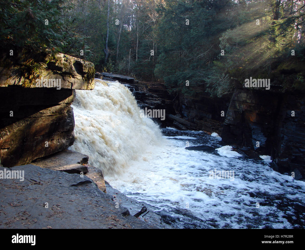 Canyon Falls and on the Sturgeon River Stock Photo Alamy