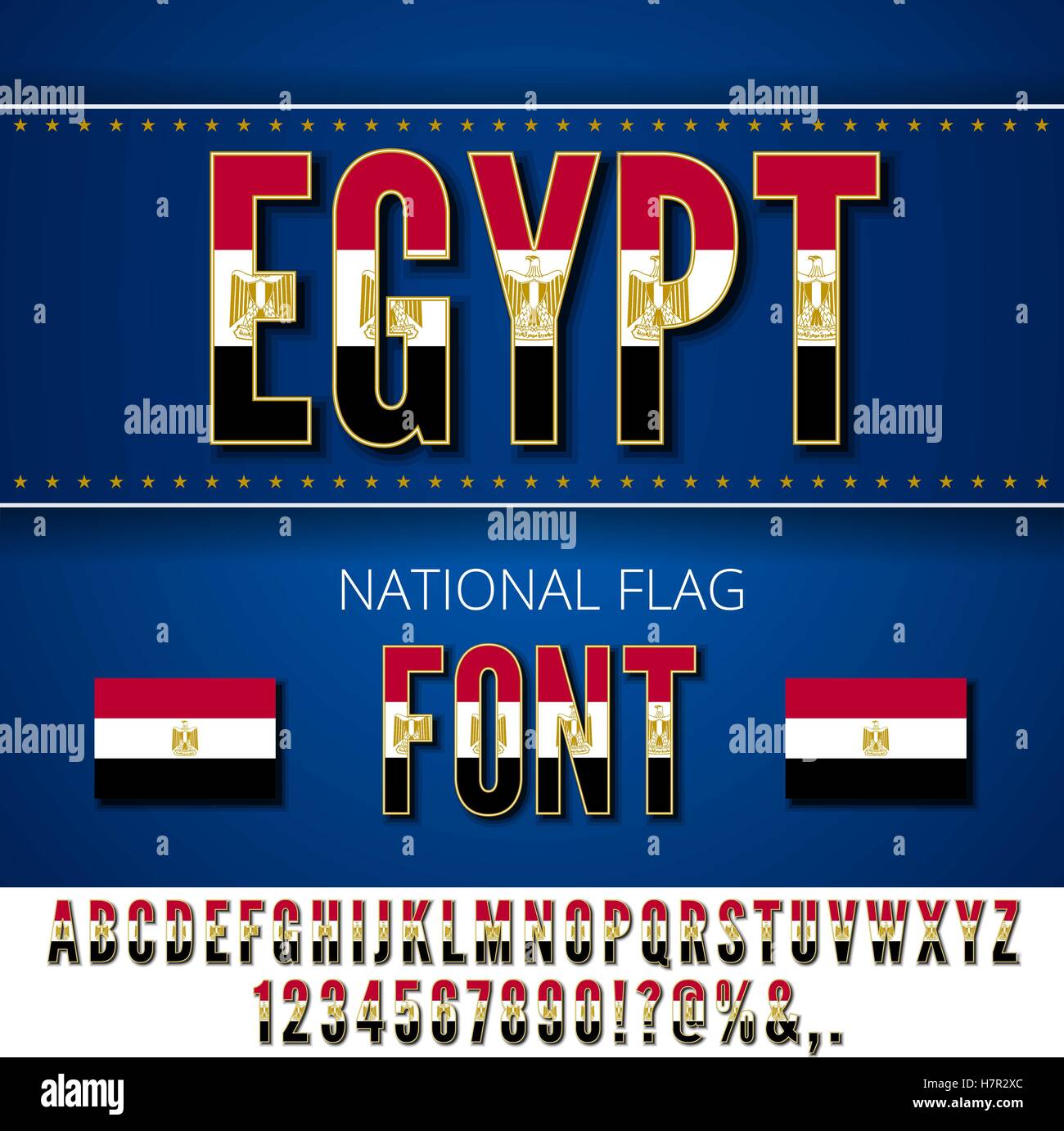 National Flag Font Stock Vector Image & Art Alamy