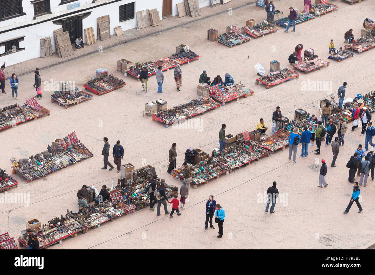Market stalls at Basantapur square, Kathmandu, Nepal Stock Photo