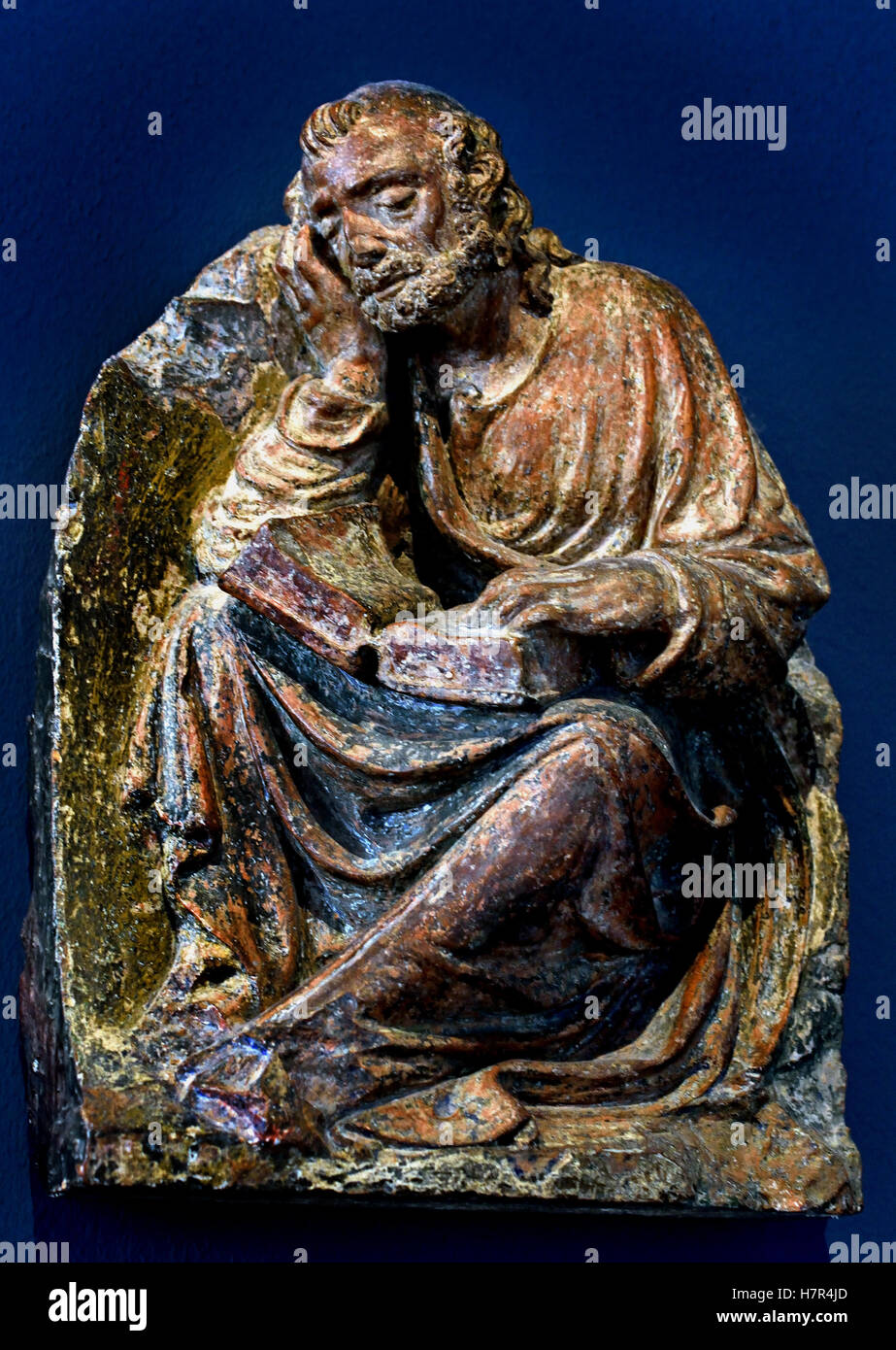 Saint Luke the Evangelist  15th Century Altarpiece Lombardy Italy Italian Stock Photo