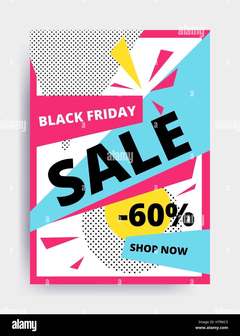 Flat design Black Friday sale website 