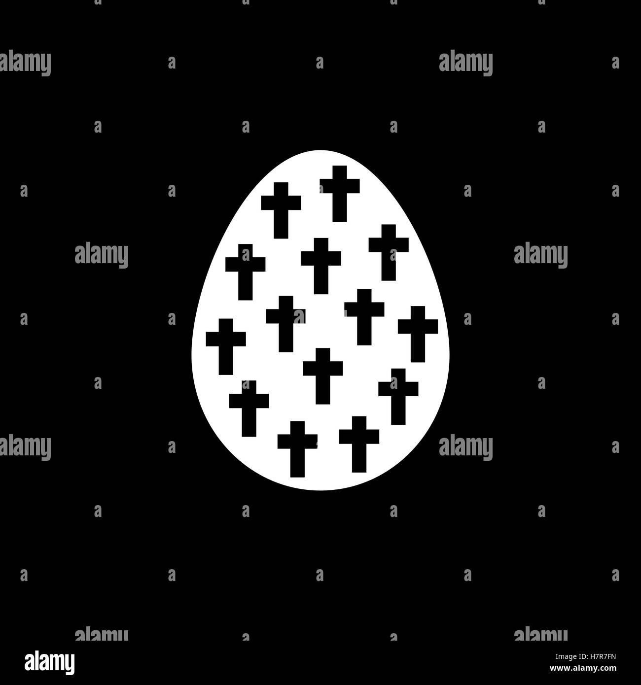 The Easter icon. Easter, egg symbol. UI. Web. Logo. Sign. Flat design ...