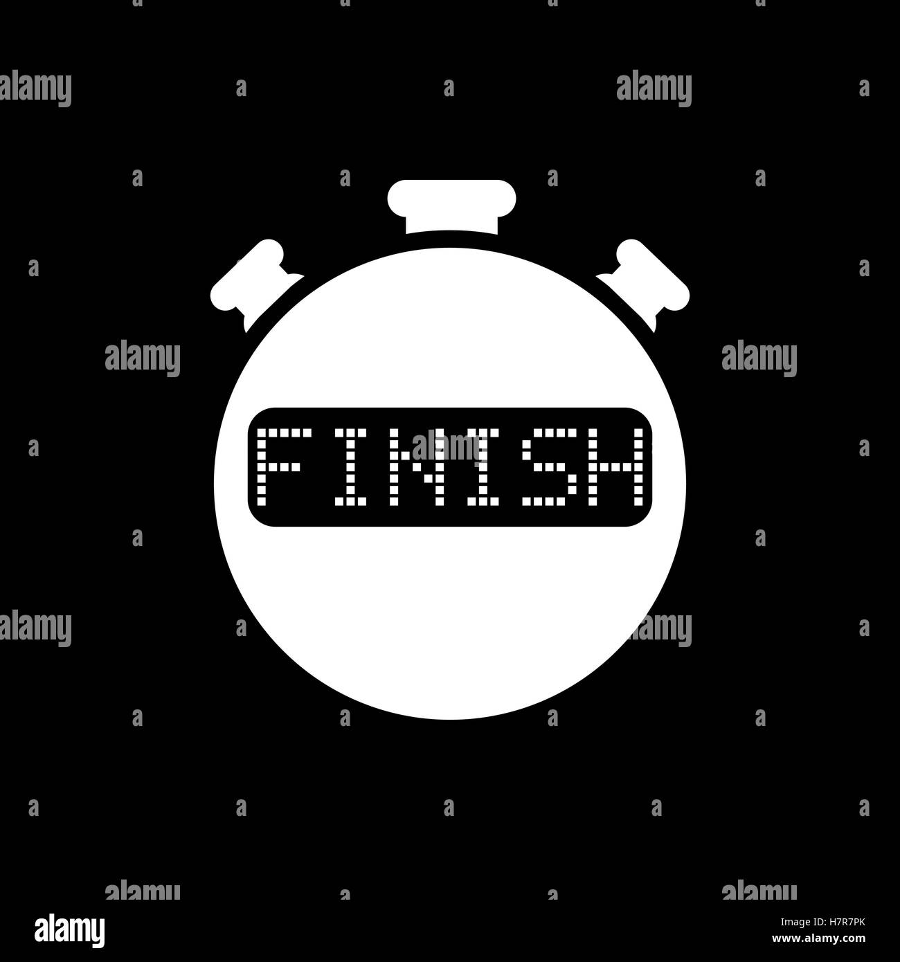 The finish stopwatch icon. Clock and watch, timer, countdown, stopwatch