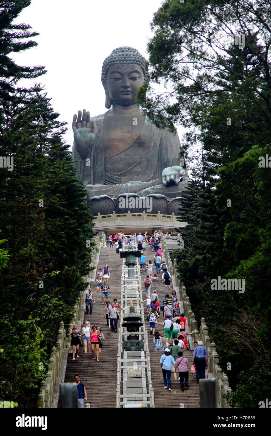 Big Buddha statue, Po Lin Monastery, Lantau Island, Hong Kong, China