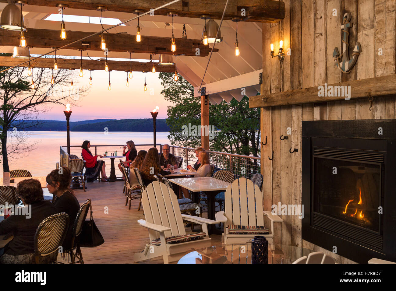 Silver Birches Resort, Lake Wallenpaupack, Hawley, Poconos Region, PA, USA Stock Photo