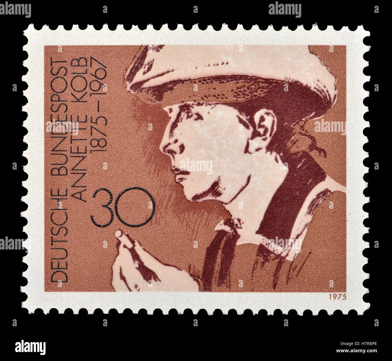 German postage stamp (1975)  : Annette Kolb / Anna Mathilde Kolb (1875-1967) German author and pacifist Stock Photo
