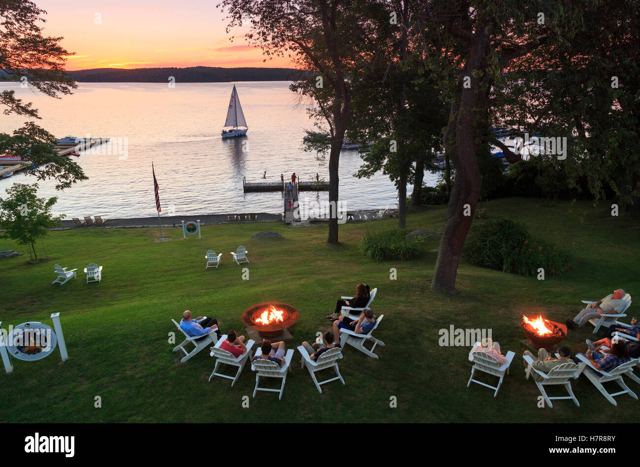 Silver Birches Resort, Lake Wallenpaupack, Hawley, Poconos Region, PA, USA Stock Photo Alamy
