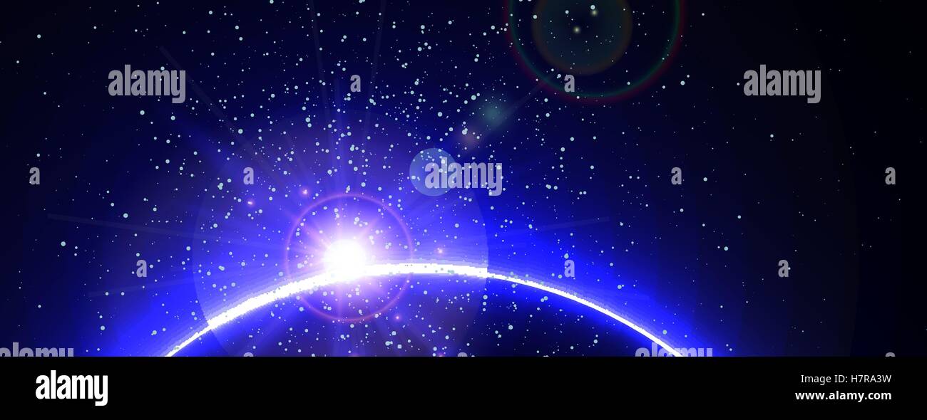 Space background with blue light from behind Stock Vector Image & Art ...