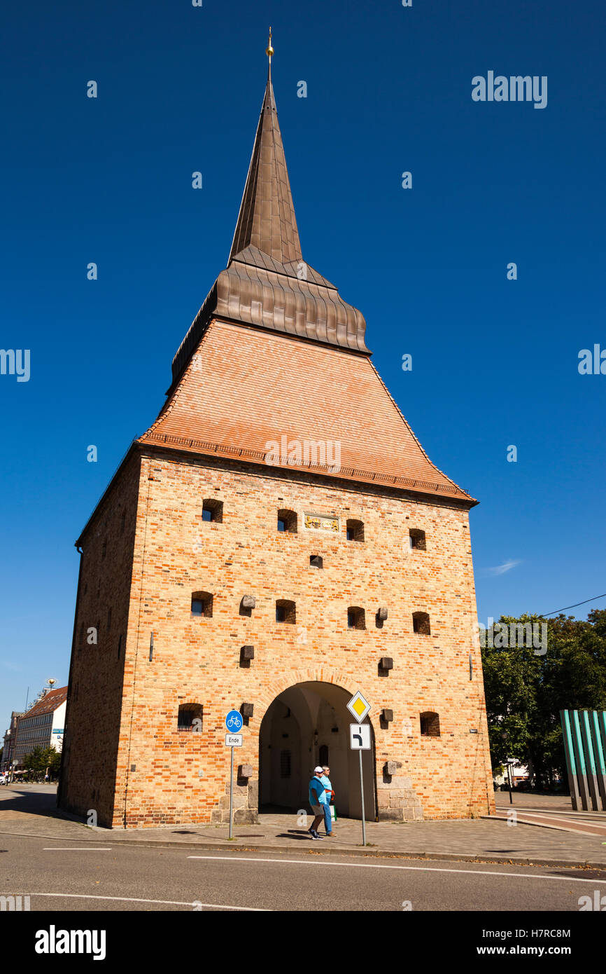 Stone Gate, Rostock, Mecklenburg-Vorpommern, Germany Stock Photo